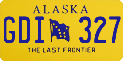 AK license plate GDI327