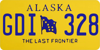 AK license plate GDI328