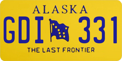 AK license plate GDI331