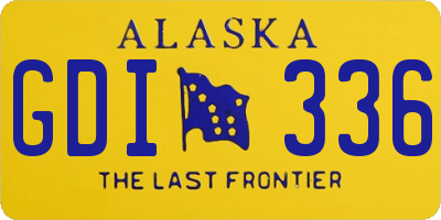 AK license plate GDI336