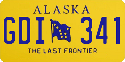 AK license plate GDI341