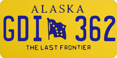AK license plate GDI362