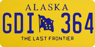AK license plate GDI364