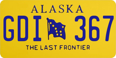 AK license plate GDI367