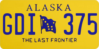 AK license plate GDI375