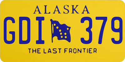 AK license plate GDI379