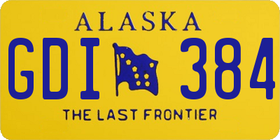AK license plate GDI384