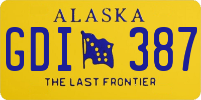 AK license plate GDI387