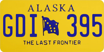 AK license plate GDI395