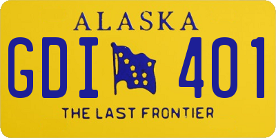 AK license plate GDI401