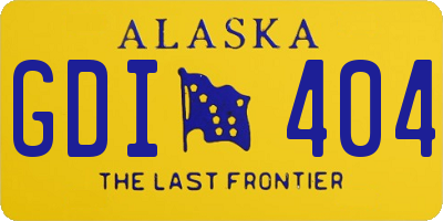 AK license plate GDI404