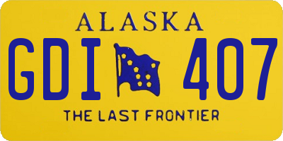 AK license plate GDI407