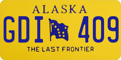 AK license plate GDI409