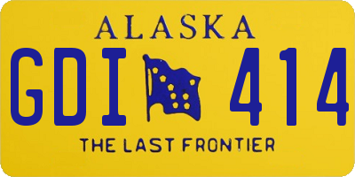 AK license plate GDI414