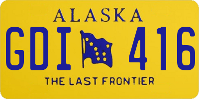 AK license plate GDI416