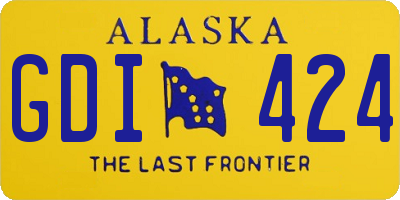 AK license plate GDI424