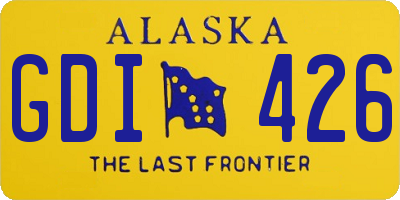 AK license plate GDI426