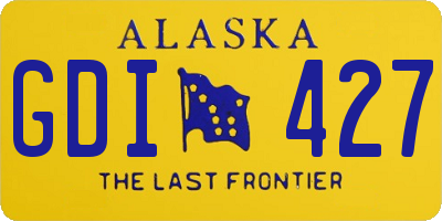AK license plate GDI427