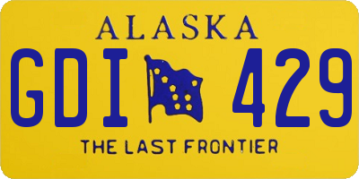 AK license plate GDI429