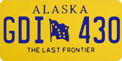 AK license plate GDI430