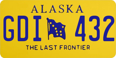 AK license plate GDI432