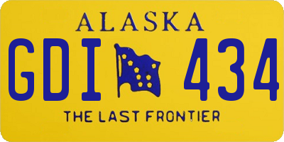 AK license plate GDI434