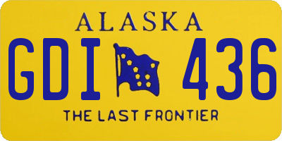 AK license plate GDI436