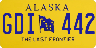 AK license plate GDI442