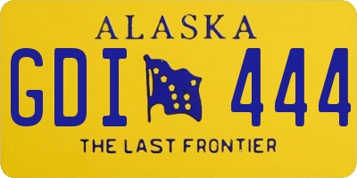 AK license plate GDI444