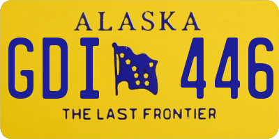 AK license plate GDI446