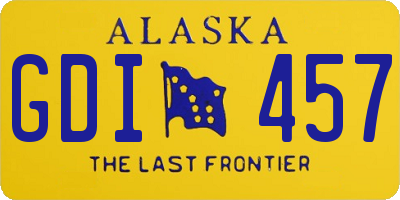 AK license plate GDI457