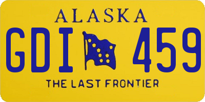 AK license plate GDI459