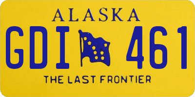 AK license plate GDI461