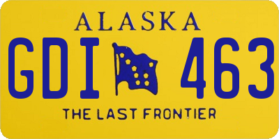 AK license plate GDI463