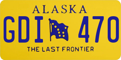 AK license plate GDI470