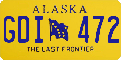 AK license plate GDI472