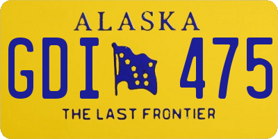 AK license plate GDI475