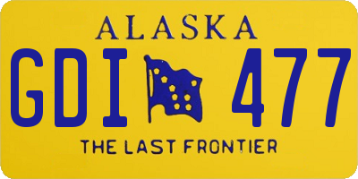 AK license plate GDI477