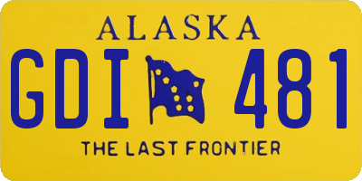 AK license plate GDI481