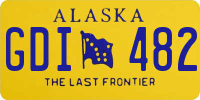 AK license plate GDI482
