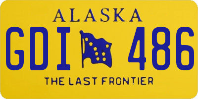 AK license plate GDI486