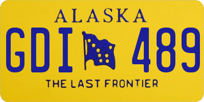 AK license plate GDI489