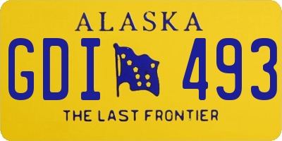AK license plate GDI493