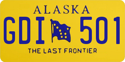 AK license plate GDI501