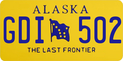 AK license plate GDI502