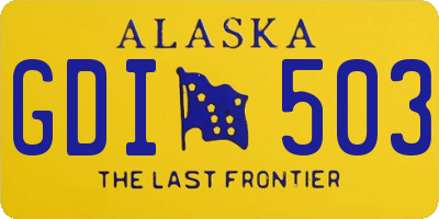 AK license plate GDI503