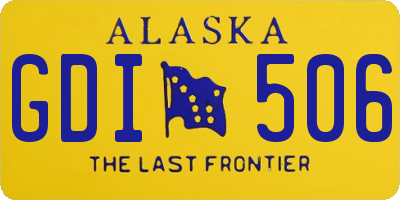 AK license plate GDI506