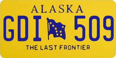 AK license plate GDI509