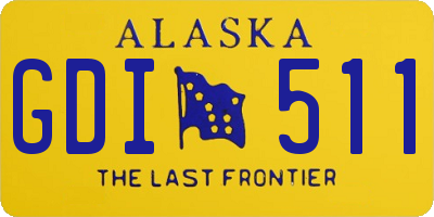 AK license plate GDI511