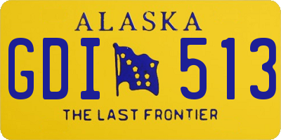 AK license plate GDI513